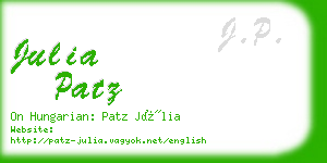 julia patz business card